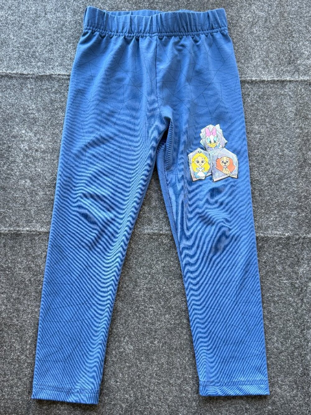 Disney 100 Girls XS Blue Leggings Character Detail - Picture 1 of 8